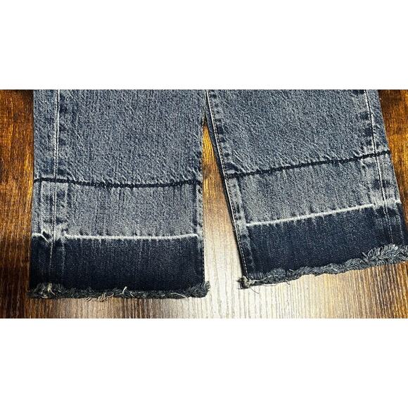 Current Elliott Jeans Women's 32 Fling Raw Hem Straight Leg Medium Wash Denim - Picture 4 of 11